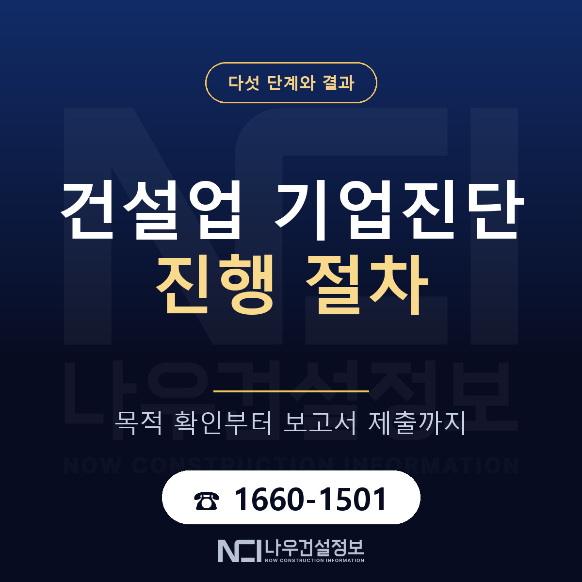 기업진단 진행 절차 — 나우건설정보